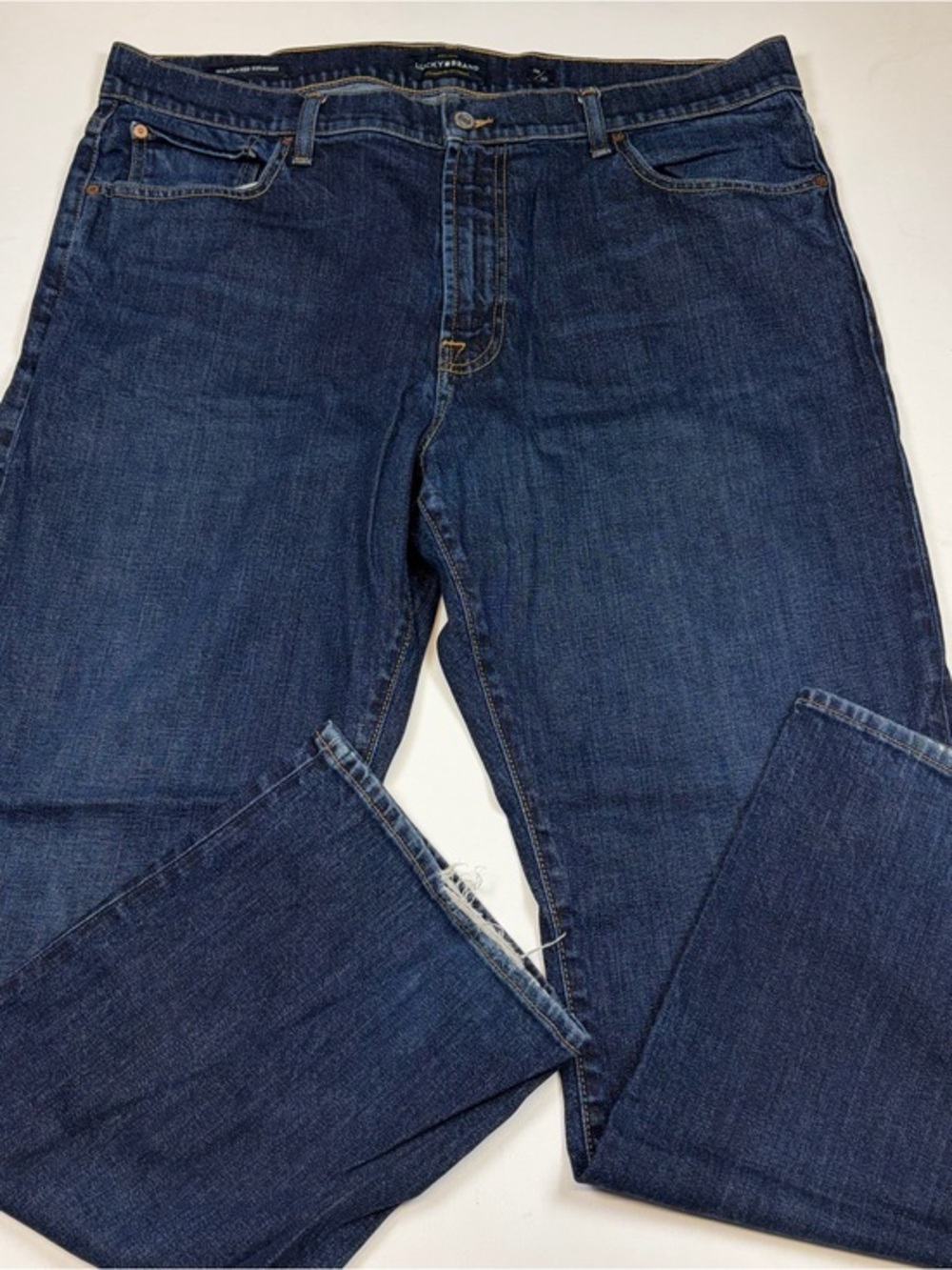LUCKY BRAND 181 RELAXED STRAIGHT MENS JEANS 38X30 MEDIUM WASH DENIM